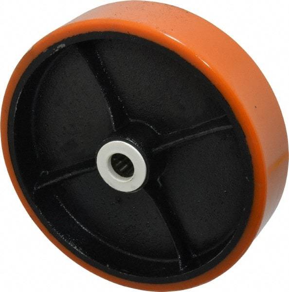 Fairbanks - 8 Inch Diameter x 2 Inch Wide, Polyurethane Caster Wheel - 1,260 Lb. Capacity, 2-3/16 Inch Hub Length, 3/4 Inch Axle Diameter, Roller Bearing - Apex Tool & Supply