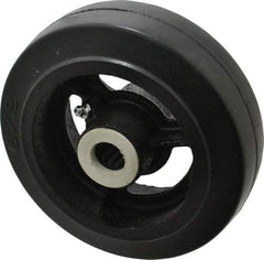 Fairbanks - 6 Inch Diameter x 2 Inch Wide, Rubber Caster Wheel - 410 Lb. Capacity, 2-3/16 Inch Hub Length, 3/4 Inch Axle Diameter, Roller Bearing - Apex Tool & Supply
