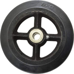 Fairbanks - 8 Inch Diameter x 2 Inch Wide, Rubber Caster Wheel - 500 Lb. Capacity, 2-3/16 Inch Hub Length, 3/4 Inch Axle Diameter, Roller Bearing - Apex Tool & Supply