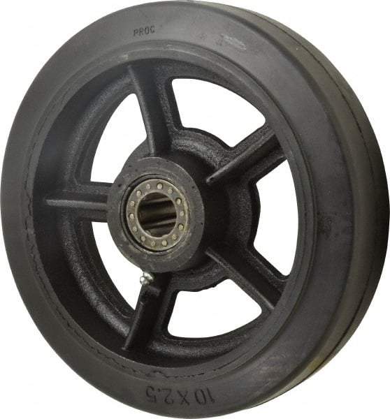 Value Collection - 10 Inch Diameter x 2-1/2 Inch Wide, Rubber Caster Wheel - 800 Lb. Capacity, 2-3/4 Inch Hub Length, 1 Inch Axle Diameter, Roller Bearing - Apex Tool & Supply