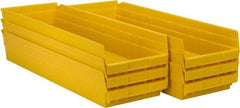 Akro-Mils - 23-5/8" Deep, Yellow Hopper Shelf Bin - 4" High x 8-3/8" Wide x 23-5/8" Long - Apex Tool & Supply