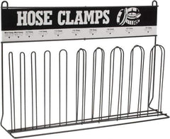 Durham - Blue 10 Post Hose Clamp Rack - 23-1/4" Wide x 15-3/4" High x 5-3/8" Deep - Apex Tool & Supply