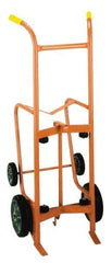Wesco Industrial Products - 1,000 Lb Load Capacity, 55 Gal Drum Hand Truck - 24" Wide x 56" High, 4 Wheels - Apex Tool & Supply