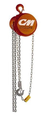 CM - 8,000 Lb Lifting Capacity, 8' Lift Height, Hand Hoist - Made from Chain, 104' Overhaul to Lift 1', 88 Lb Avg Pull to Lift Rated Load, 2 Chains - Apex Tool & Supply