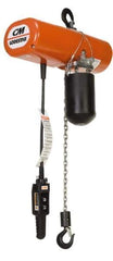 CM - 1 Ton Capacity, 16 FPM Lift Speed, Electric Chain Hoist - 10' Max Lift, 1 Chain - Apex Tool & Supply