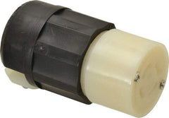 Leviton - 125/250 VAC, 20 Amp, L14-20R Configuration, Industrial Grade, Self Grounding Connector - 1 Phase, 3 Poles, 0.595 to 0.895 Inch Cord Diameter - Apex Tool & Supply