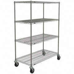 Metro - 600 Lb Capacity 4 Shelf Mobile Wire Shelving Unit - Add-On Unit - Apex Tool & Supply