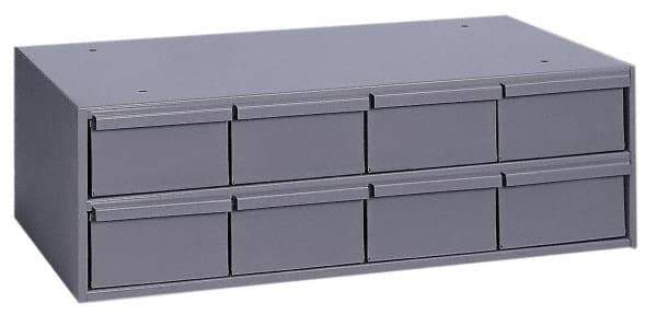 Durham - 8 Drawer, Small Parts Steel Storage Cabinet - 11-5/8" Deep x 22-3/4" Wide x 7-3/8" High - Apex Tool & Supply