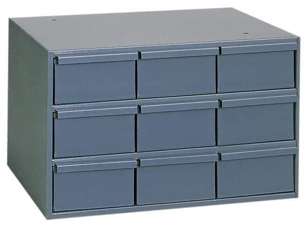 Durham - 9 Drawer, Small Parts Steel Storage Cabinet - 11-5/8" Deep x 17-1/4" Wide x 10-7/8" High - Apex Tool & Supply