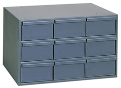 Durham - 9 Drawer, Small Parts Steel Storage Cabinet - 11-5/8" Deep x 17-1/4" Wide x 10-7/8" High - Apex Tool & Supply