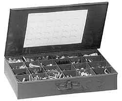 Value Collection - 168 Piece, 1/4x1 to 3/4 x 3-1/2, Steel Lag Screw Assortment - Hex Head, Hex Drive, 1 to 3-1/2" Long, Zinc-Plated Finish - Apex Tool & Supply