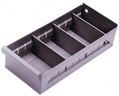 Durham - 11-3/4" Deep, Gray Steel Drawer Bin - 2-3/4" High x 5-3/8" Wide x 11-3/4" Long - Apex Tool & Supply