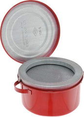 Eagle - 1 Quart Capacity, Coated Steel, Red Bench Can - 3-5/8 Inch High x 6-1/4 Inch Diameter, 2-1/2 Inch Dasher Diameter - Apex Tool & Supply
