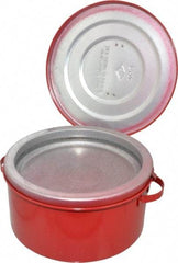 Eagle - 2 Quart Capacity, Coated Steel, Red Bench Can - 4-1/4 Inch High x 8 Inch Diameter, 2-1/2 Inch Dasher Diameter - Apex Tool & Supply