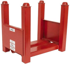Made in USA - 3,750 Lb Capacity, Orange Stocking Modular Steel Bar Storage Stack - 14" Wide x 17" High - Apex Tool & Supply