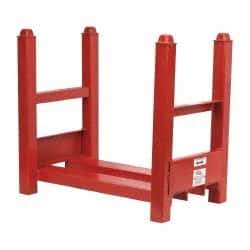 Made in USA - 7,500 Lb Capacity, Orange Stocking Modular Steel Bar Storage Stack - 16" Wide x 23" High - Apex Tool & Supply