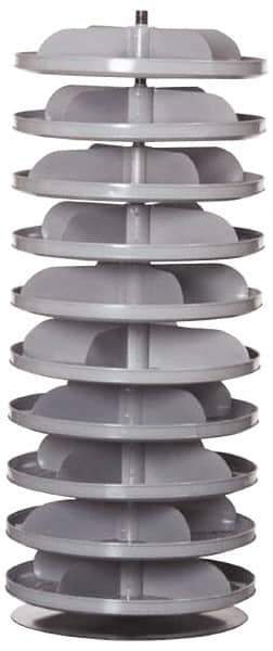 Durham - 40-1/2" High, Steel Rotating Bin Rack - 6 Shelves - Apex Tool & Supply
