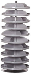 Durham - 46-3/4" High, Steel Rotating Bin Rack - 7 Shelves - Apex Tool & Supply