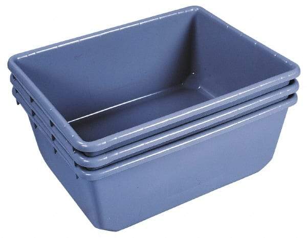 Akro-Mils - 75 Lb Load Capacity Gray Polyethylene Tote Container - Nesting, 24-1/2" Long x 19" Wide x 9-1/2" High - Apex Tool & Supply