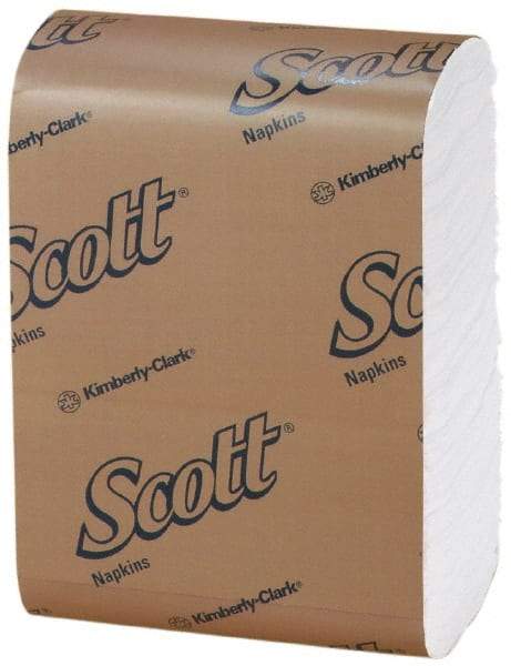Scott - 8,000 Piece, 7" Long x 12" Wide, Low Fold Dispenser Snack Paper Napkins - 1 Ply - Apex Tool & Supply