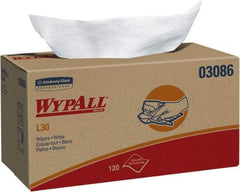 WypAll - L30 Dry General Purpose Wipes - Pop-Up, 10-3/4" x 10" Sheet Size, White - Apex Tool & Supply