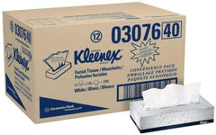 Kleenex - Flat Box of White Facial Tissues - 2 Ply - Apex Tool & Supply