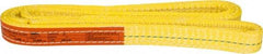 Made in USA - 3' Long x 1" Wide, 4,800 Lb Basket Capacity, 4,800 Lb Vertical Capacity, 2 Ply, Nylon Web Sling - 3,840 Lb Choker Capacity - Apex Tool & Supply