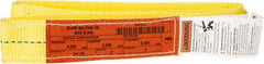 Made in USA - 3' Long x 2" Wide, 4,800 Lb Basket Capacity, 4,800 Lb Vertical Capacity, 1 Ply, Nylon Web Sling - 3,840 Lb Choker Capacity - Apex Tool & Supply
