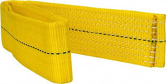 Made in USA - 3' Long x 3" Wide, 6,600 Lb Basket Capacity, 6,600 Lb Vertical Capacity, 1 Ply, Nylon Web Sling - 5,280 Lb Choker Capacity - Apex Tool & Supply