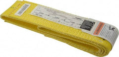 Made in USA - 3' Long x 3" Wide, 3,825 Lb Basket Capacity, 3,825 Lb Vertical Capacity, 1 Ply, Nylon Web Sling - 3,060 Lb Choker Capacity - Apex Tool & Supply