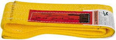 Made in USA - 3' Long x 3" Wide, 6,960 Lb Vertical Capacity, 2 Ply, Nylon Web Sling - 5,570 Lb Choker Capacity - Apex Tool & Supply