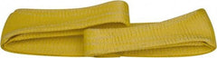 Made in USA - 3' Long x 4" Wide, 5,100 Lb Vertical Capacity, 1 Ply, Nylon Web Sling - 4,080 Lb Choker Capacity - Apex Tool & Supply