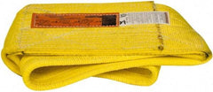 Made in USA - 3' Long x 6" Wide, 13,925 Lb Basket Capacity, 13,925 Lb Vertical Capacity, 2 Ply, Nylon Web Sling - 11,140 Lb Choker Capacity - Apex Tool & Supply
