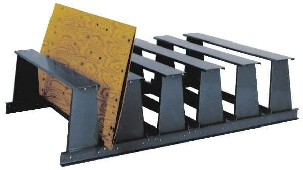 Made in USA - 3 Bay, 19,500 Lb Capacity, Gray Vertical Storage Rack - 84" Wide x 31" High - Apex Tool & Supply