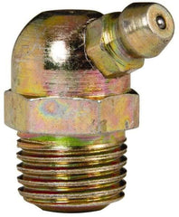 Value Collection - 65° Head Angle, 1/4 NPT Steel Thread-Forming Grease Fitting - 14.29mm Hex - Apex Tool & Supply