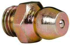 Value Collection - Straight Head Angle, 1/4-28 Steel Standard Grease Fitting - 7.94mm Hex - Apex Tool & Supply