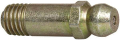 Value Collection - Straight Head Angle, 1/4-28 Steel Standard Grease Fitting - 7.94mm Hex - Apex Tool & Supply
