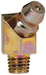 Value Collection - 45° Head Angle, 1/4-28 Steel Standard Grease Fitting - 9.53mm Hex - Apex Tool & Supply