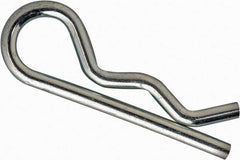 Value Collection - 1/4 to 3/8" Shaft Diam, 1-3/16" Long, 0.08" Wire Diam, Hair Pin Cotter - MB Grade 2 Spring Steel, Zinc-Plated Finish - Apex Tool & Supply