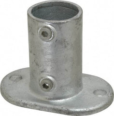 Kee - 2" Pipe, Railing Flange, Malleable Iron Flange Pipe Rail Fitting - Galvanized Finish - Apex Tool & Supply