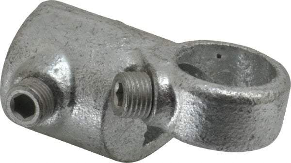 Kee - 3/4" Pipe, Adjustable Side Outlet Tee, Malleable Iron Tee Pipe Rail Fitting - Galvanized Finish - Apex Tool & Supply
