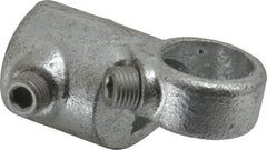 Kee - 3/4" Pipe, Adjustable Side Outlet Tee, Malleable Iron Tee Pipe Rail Fitting - Galvanized Finish - Apex Tool & Supply