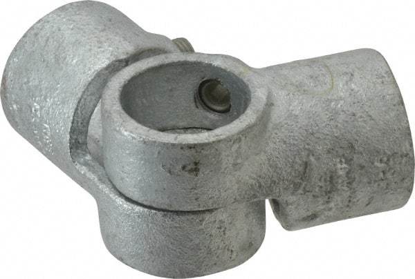 Kee - 1" Pipe, Adjustable Side Outlet Tee, Malleable Iron Tee Pipe Rail Fitting - Galvanized Finish - Apex Tool & Supply