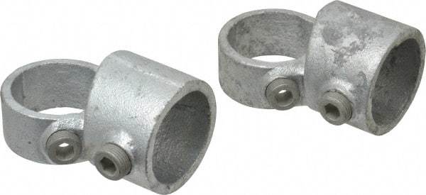 Kee - 1-1/4" Pipe, Adjustable Side Outlet Tee, Malleable Iron Tee Pipe Rail Fitting - Galvanized Finish - Apex Tool & Supply