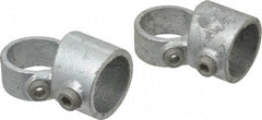 Kee - 1-1/4" Pipe, Adjustable Side Outlet Tee, Malleable Iron Tee Pipe Rail Fitting - Galvanized Finish - Apex Tool & Supply