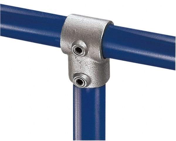 Kee - 3/4" Pipe, Single Socket Tee, Malleable Iron Tee Pipe Rail Fitting - Galvanized Finish - Apex Tool & Supply