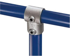 Kee - 3/4" Pipe, Single Socket Tee, Malleable Iron Tee Pipe Rail Fitting - Galvanized Finish - Apex Tool & Supply