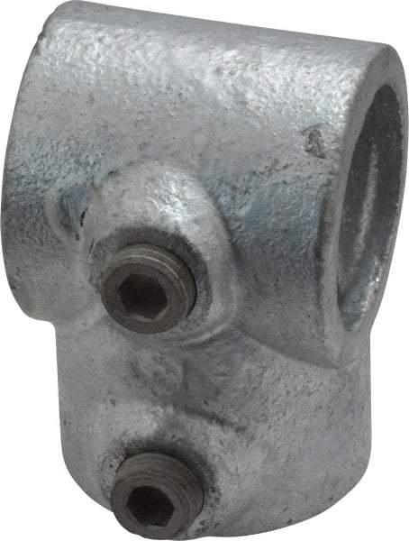 Kee - 1" Pipe, Single Socket Tee, Malleable Iron Tee Pipe Rail Fitting - Galvanized Finish - Apex Tool & Supply