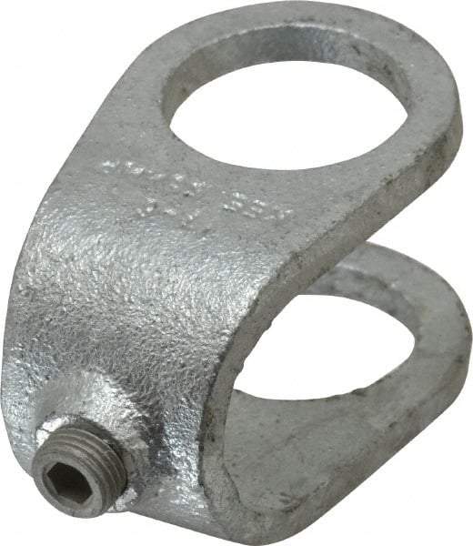 Kee - 1" Pipe, Clamp-On Crossover, Malleable Iron Cross Pipe Rail Fitting - Galvanized Finish - Apex Tool & Supply