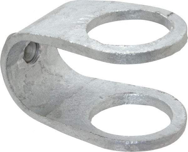 Kee - 1-1/4" Pipe, Clamp-On Crossover, Malleable Iron Cross Pipe Rail Fitting - Galvanized Finish - Apex Tool & Supply